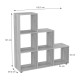184-000122 Βιβλιοθήκη Schody pakoworld σε oak απόχρωση 105.5x29.2x107εκ