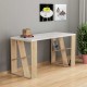 119-001028 Γραφείο Honey pakoworld χρώμα λευκό - light oak 140x60x75εκ