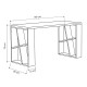 119-001028 Γραφείο Honey pakoworld χρώμα λευκό - light oak 140x60x75εκ