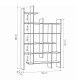 119-001252 Βιβλιοθήκη Manco pakoworld σε ανθρακί απόχρωση 122x25.5x188εκ