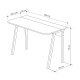 119-001250 Γραφείο Malia pakoworld σε oak απόχρωση 120x60.5x75εκ