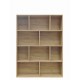 072-000153 Βιβλιοθήκη Evergin pakoworld mdf σε oak απόχρωση 100x30x135εκ
