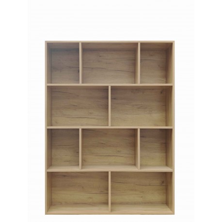 072-000153 Βιβλιοθήκη Evergin pakoworld mdf σε oak απόχρωση 100x30x135εκ