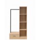 072-000156 Έπιπλο εισόδου Erdeco pakoworld mdf σε φυσική απόχρωση 80x40x150εκ