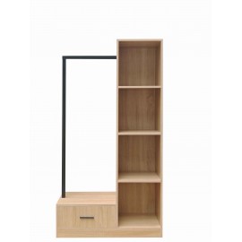 072-000156 Έπιπλο εισόδου Erdeco pakoworld mdf σε φυσική απόχρωση 80x40x150εκ