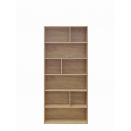 072-000152 Βιβλιοθήκη Evergin pakoworld mdf σε oak απόχρωση 80x30x180εκ