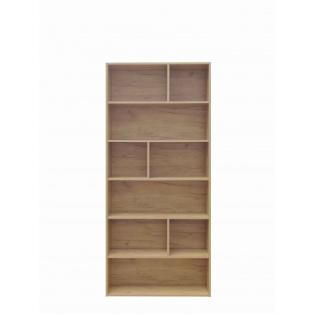 072-000152 Βιβλιοθήκη Evergin pakoworld mdf σε oak απόχρωση 80x30x180εκ
