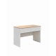 072-000151 Γραφείο εργασίας Beleton pakoworld με συρτάρια mdf σε oak με λευκή απόχρωση 100x50x75εκ