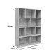 072-000153 Βιβλιοθήκη Evergin pakoworld mdf σε oak απόχρωση 100x30x135εκ
