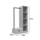 072-000156 Έπιπλο εισόδου Erdeco pakoworld mdf σε φυσική απόχρωση 80x40x150εκ