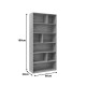 072-000152 Βιβλιοθήκη Evergin pakoworld mdf σε oak απόχρωση 80x30x180εκ