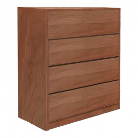 072-000159 Συρταριέρα Kuanger pakoworld mdf σε καρυδί απόχρωση 80x40x80εκ
