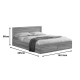 123-000250 Κρεβάτι Olympus pakoworld με συρτάρι σε wenge απόχρωση 160x200εκ