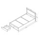 123-000244 Κρεβάτι Olympus pakoworld με συρτάρι σε wenge απόχρωση 100x200εκ