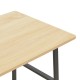 072-000157 Γραφείο εργασίας Ferje pakoworld με ράφια mdf σε φυσική με μαύρη απόχρωση 100x48x75εκ