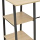 072-000157 Γραφείο εργασίας Ferje pakoworld με ράφια mdf σε φυσική με μαύρη απόχρωση 100x48x75εκ