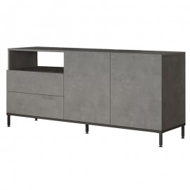 176-000125 Μπουφές Evaluate pakoworld ανθρακί antique-wenge 170x46.5x75.5εκ