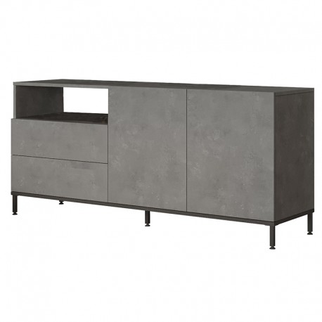 176-000125 Μπουφές Evaluate pakoworld ανθρακί antique-wenge 170x46.5x75.5εκ