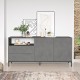 176-000125 Μπουφές Evaluate pakoworld ανθρακί antique-wenge 170x46.5x75.5εκ