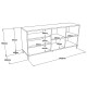 176-000124 Μπουφές Evaluate pakoworld sonoma-wenge 170x46.5x75.5εκ