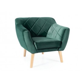 80-2853 FOTEL KARO 1 VELVET ZIELONY BLUVEL 78 / BUK