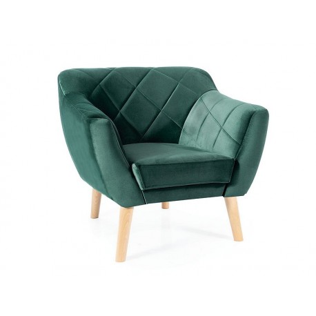 80-2853 FOTEL KARO 1 VELVET ZIELONY BLUVEL 78 / BUK
