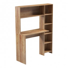 230-000082 Γραφείο με βιβλιοθήκη Janson pakoworld σε oak απόχρωση 113.2x40x141.8εκ