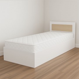 GR-VIVABED90-1 Κρεβάτι Viva Λευκό-Σονόμα 90x200cm