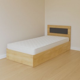 GR-VIVABED90 Κρεβάτι Viva Χρυσό Δρυς-Γραφίτης 90x200cm