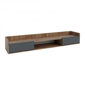 GR-CALTV-2 Έπιπλο TV Callisto Σκούρο Δρυς-Γραφίτης 200x40x30cm