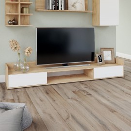 GR-CALTV-1 Έπιπλο TV Callisto Χρυσό Δρυς-Λευκό 200x40x30cm