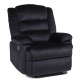 14340031 Πολυθρόνα Ανακλινόμενη ArteLibre CARINAE Μαύρο Βελούδο 93x90x100cm Μαύρο