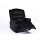 14340031 Πολυθρόνα Ανακλινόμενη ArteLibre CARINAE Μαύρο Βελούδο 93x90x100cm Μαύρο