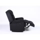14340031 Πολυθρόνα Ανακλινόμενη ArteLibre CARINAE Μαύρο Βελούδο 93x90x100cm Μαύρο