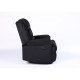 14340031 Πολυθρόνα Ανακλινόμενη ArteLibre CARINAE Μαύρο Βελούδο 93x90x100cm Μαύρο