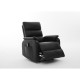 14340034 Πολυθρόνα Ανακλινόμενη ArteLibre RIGIL Με Λειτουργία Μασάζ Μαύρο PU 75x87x102cm Μαύρο