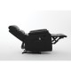 14340034 Πολυθρόνα Ανακλινόμενη ArteLibre RIGIL Με Λειτουργία Μασάζ Μαύρο PU 75x87x102cm Μαύρο