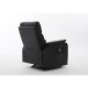 14340034 Πολυθρόνα Ανακλινόμενη ArteLibre RIGIL Με Λειτουργία Μασάζ Μαύρο PU 75x87x102cm Μαύρο