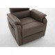 14340035 Πολυθρόνα Ανακλινόμενη ArteLibre RIGIL Με Λειτουργία Μασάζ Καφέ PU 75x87x102cm Καφέ
