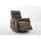 14340035 Πολυθρόνα Ανακλινόμενη ArteLibre RIGIL Με Λειτουργία Μασάζ Καφέ PU 75x87x102cm Καφέ
