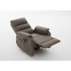 14340035 Πολυθρόνα Ανακλινόμενη ArteLibre RIGIL Με Λειτουργία Μασάζ Καφέ PU 75x87x102cm Καφέ