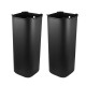 01-20897 ESTIA ΚΑΔΟΣ ΑΠΟΡΡΙΜΑΤΩΝ DUOPRIME  SOFT CLOSE 60lt ΜΕ ΔΥΟ ΔΟΧΕΙΑ 30&30lt ΜΑΥΡΟΣ
