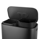 01-20897 ESTIA ΚΑΔΟΣ ΑΠΟΡΡΙΜΑΤΩΝ DUOPRIME  SOFT CLOSE 60lt ΜΕ ΔΥΟ ΔΟΧΕΙΑ 30&30lt ΜΑΥΡΟΣ