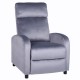 14340046 Πολυθρόνα Ανακλινόμενη ArteLibre TUREIS Γκρι Βελούδο 68x86x99cm Γκρι