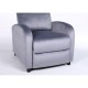 14340046 Πολυθρόνα Ανακλινόμενη ArteLibre TUREIS Γκρι Βελούδο 68x86x99cm Γκρι