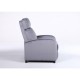 14340046 Πολυθρόνα Ανακλινόμενη ArteLibre TUREIS Γκρι Βελούδο 68x86x99cm Γκρι