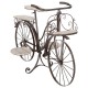199-000254 Ραφιέρα-σταντ φυτών Bicycle pakoworld καφέ σφυρήλατο 97x46x64εκ