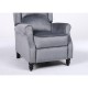 14340047 Πολυθρόνα Ανακλινόμενη ArteLibre MARKEB Γκρι Βελούδο 72x84x97cm Γκρι