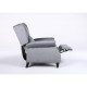 14340047 Πολυθρόνα Ανακλινόμενη ArteLibre MARKEB Γκρι Βελούδο 72x84x97cm Γκρι