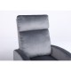 14340048 Πολυθρόνα Ανακλινόμενη ArteLibre ATRIA Γκρι Βελούδο 67.5x90x104cm Γκρι